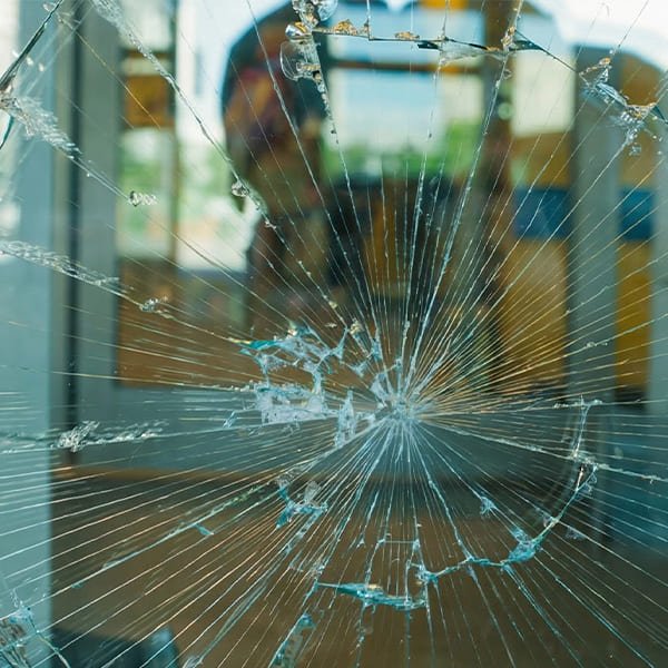 Modern glass building in Dubai with protective security window film